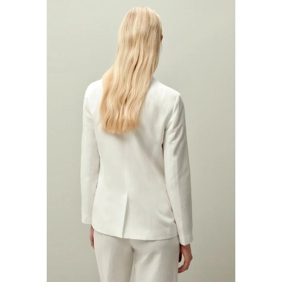 Piombo Womens Double Breasted Blazer White 10 - Picture 4 of 14